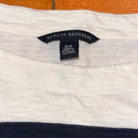 Banana Republic Blue and White Striped Nautical Style Shirt size medium - Picture 4 of 5